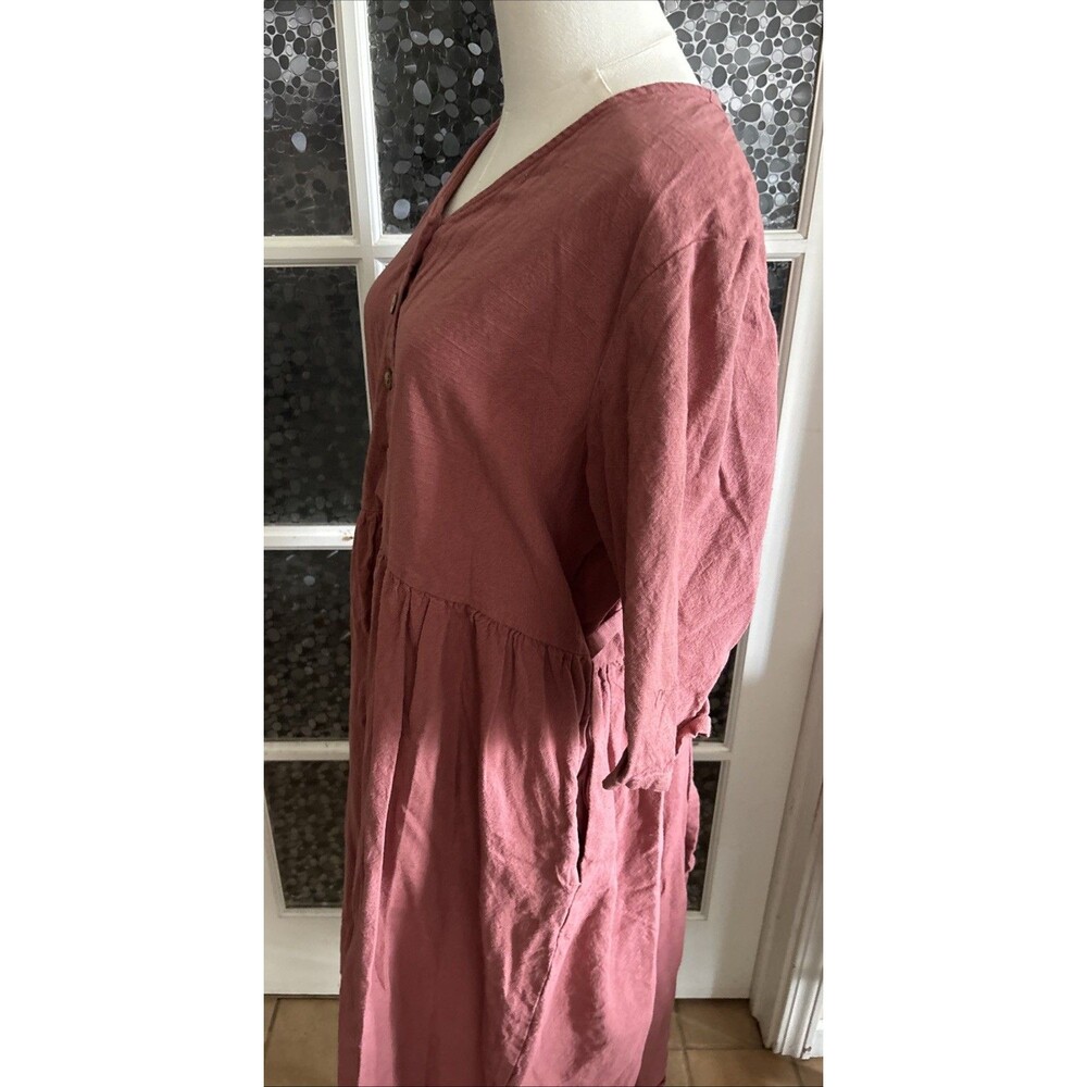 Little Cottonwood Dress Linen Cotton w/Pockets XXL Prairie Cottage - Picture 3 of 6